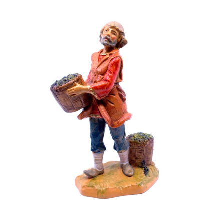 Grape Seller Shepherd - 701 - Fontanini Statue 12 cm