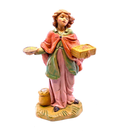 Spice-selling Shepherdess - 705 - Fontanini Statue 12 cm