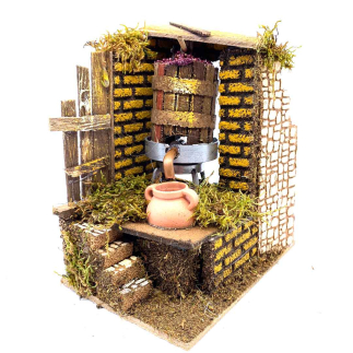 Moving grape press for 10-13 cm figurines