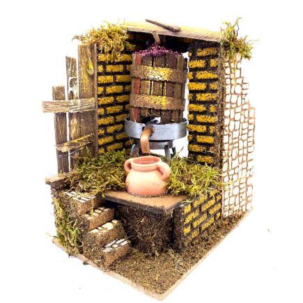 Moving grape press for 10-13 cm figurines