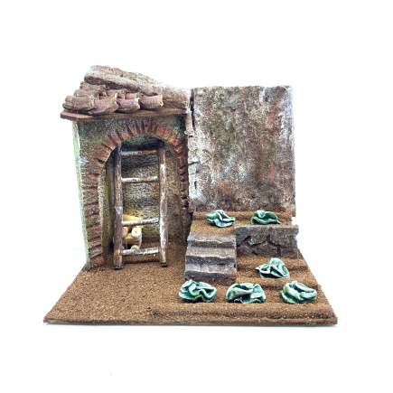 Farmer's vegetable garden for 10 cm nativity scene figurines