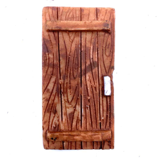 Resin door, 8.5 x 4.5 cm, for nativity scene