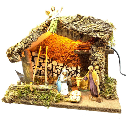 Capanna per presepe per statuine cm. 10 o 12.