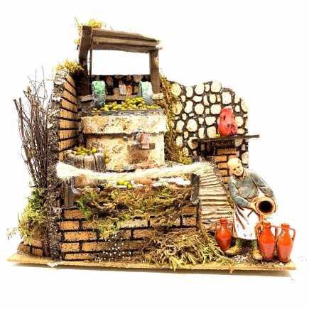 Working olive press