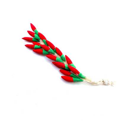 Chili pepper braid for a nativity scene