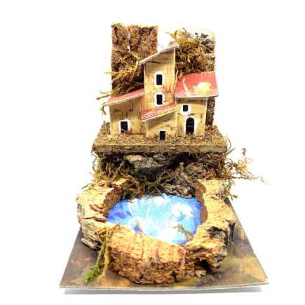 Landscape with small pond 10x15x11 cm