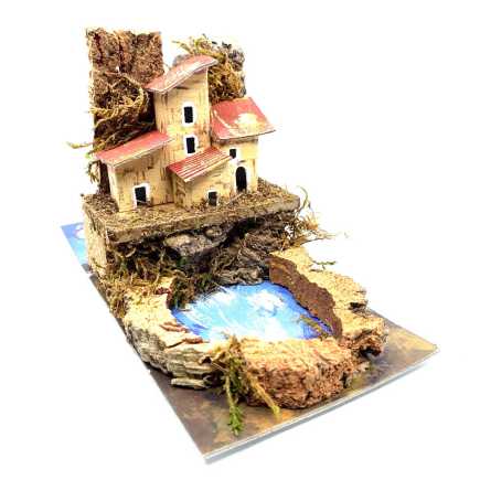 Landscape with small pond 10x15x11 cm