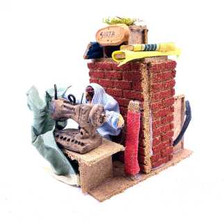 Seamstress in motion for nativity scene - 9.5 cm