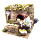 Moving baker woman for nativity scene - 9/10 cm