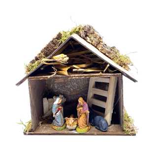 Nativity scene hut 15 x 10 x 15 cm