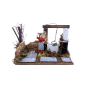 Nativity scene setting with a well