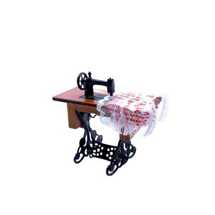 Sewing machine with base for nativity scenes