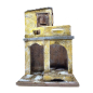 Bottega con casa presepi a due piani per statuine 10 cm