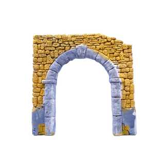 Wall with arch for nativity scene - 20 x 2 x 20 cm