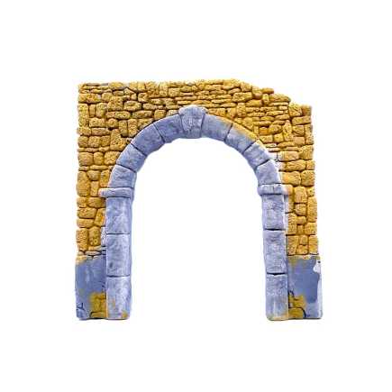 Wall with arch for nativity scene - 20 x 2 x 20 cm