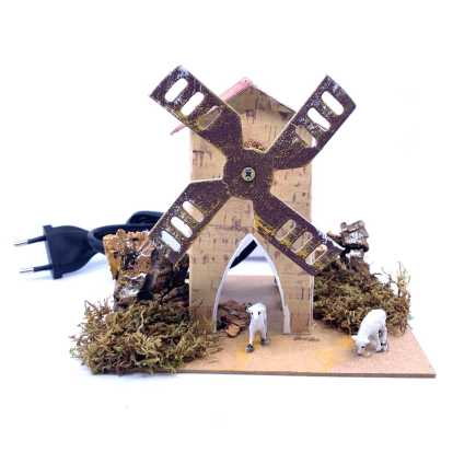 Mulino a vento in movimento 15 x 10 x 12 cm