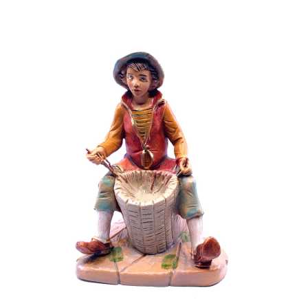 Basket Maker Shepherd - 189 - Fontanini Statue 12 cm