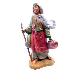 Shepherdess with amphora and staff - 194 - Fontanini Figurines 12 cm