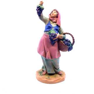 Shepherdess with grapes - 278 - Fontanini figurines 12 cm