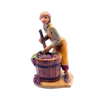 Shepherd Crushing Grapes - 192 - Fontanini Statue 12 cm