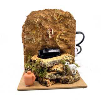 Fountain with pump 10x13x12 cm