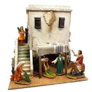 Ingresso a Gerusalemme - Set 5 statue - Pasqua - Serie 9-10 cm