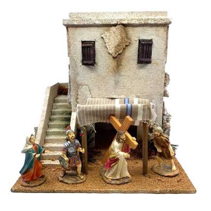 Jesus' Ascent to Mount Calvary - Set of 4 statues - Easter - 9-10 cm series