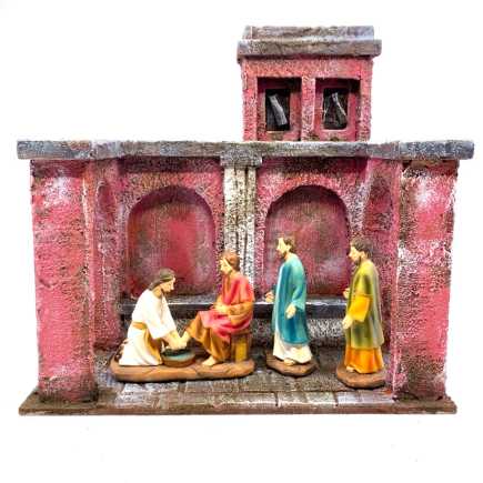 Foot washing scene 25x15x23.5 cm