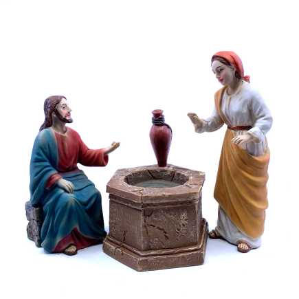 Jesus and the Samaritan Woman at the Well - 12 cm - Easter Figurines