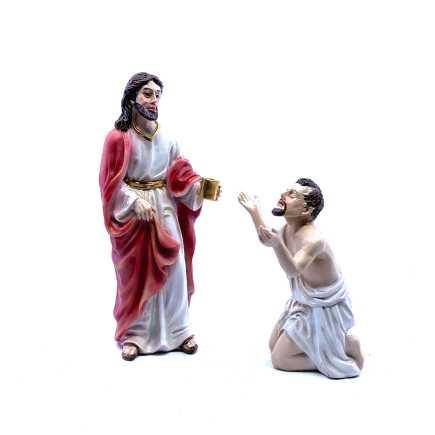 Healing of the Blind Man of Jericho - 12 cm - Easter Figurines