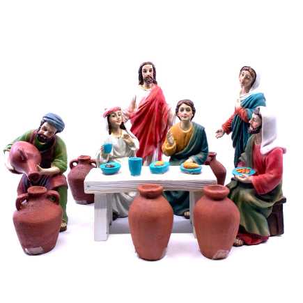 Water Turned into Wine / Wedding at Cana - 12 cm - Easter Figurines