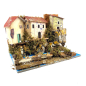 Paesaggio con fiume e staccionata 20 x 14 x h 14 cm