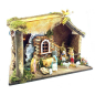 Hut with lights + Landi Nativity Scene 10 cm Hut with lights + Landi Nativity Scene 10 cm