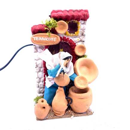 Moving terracotta seller 10 cm