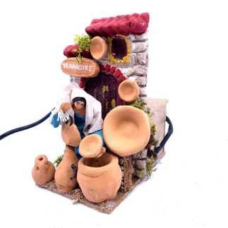 Moving terracotta seller 10 cm