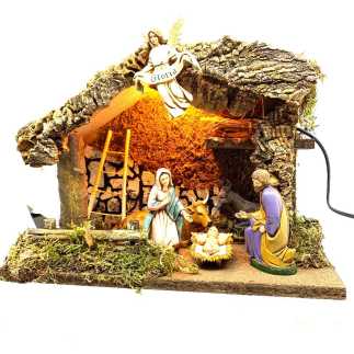 Capanna per presepe per statuine cm. 10 o 12.