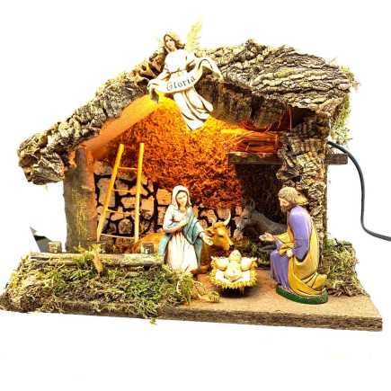Capanna per presepe per statuine cm. 10 o 12.