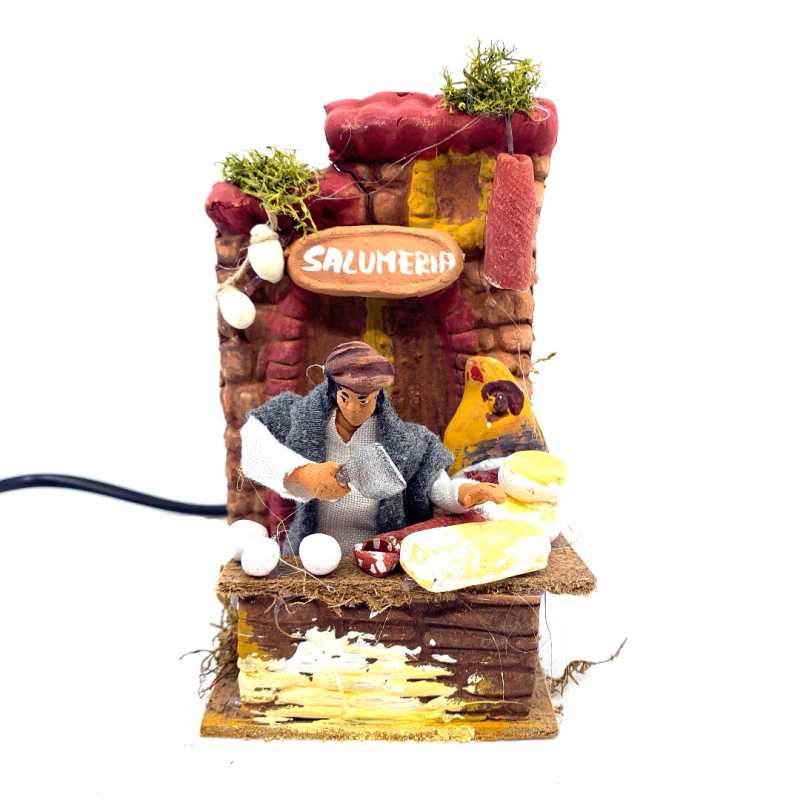 Venditore di salumi e formaggi in movimento 10 cm Venditore di salumi e formaggi in movimento 10 cm