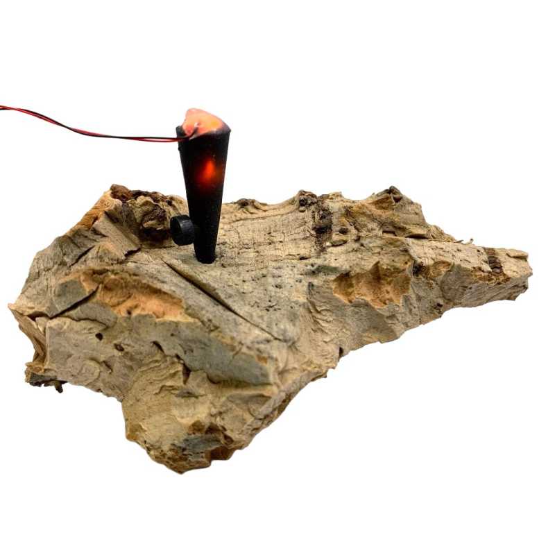 Fiaccola da parete con effetto fuoco 3V - varie misure