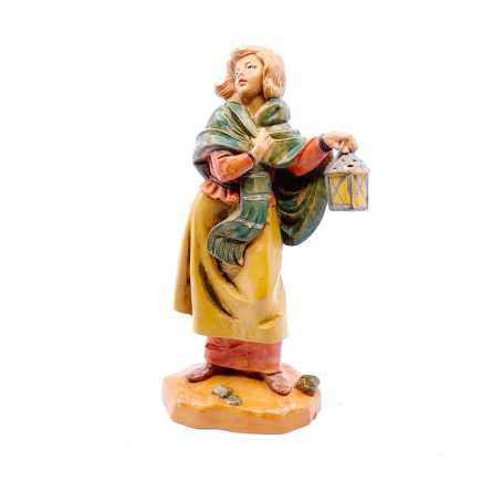 Pastorella con lanterna - 285 - Statue Fontanini cm 12