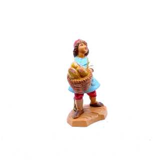 Little Shepherd with Basket of Bread - 281 - Fontanini Statue 12 cm