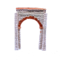 Plaster arch 13.5x17.5x2.1 cm