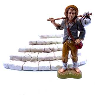 Scalinata in gesso 14x10x4.2 cm