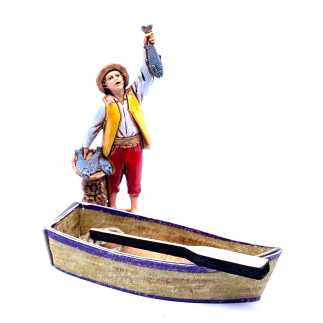 Barca in miniatura 9 x 3 x 1.8 cm