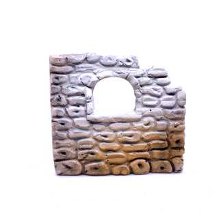Muretto con finestra per presepe 11x1x10 cm