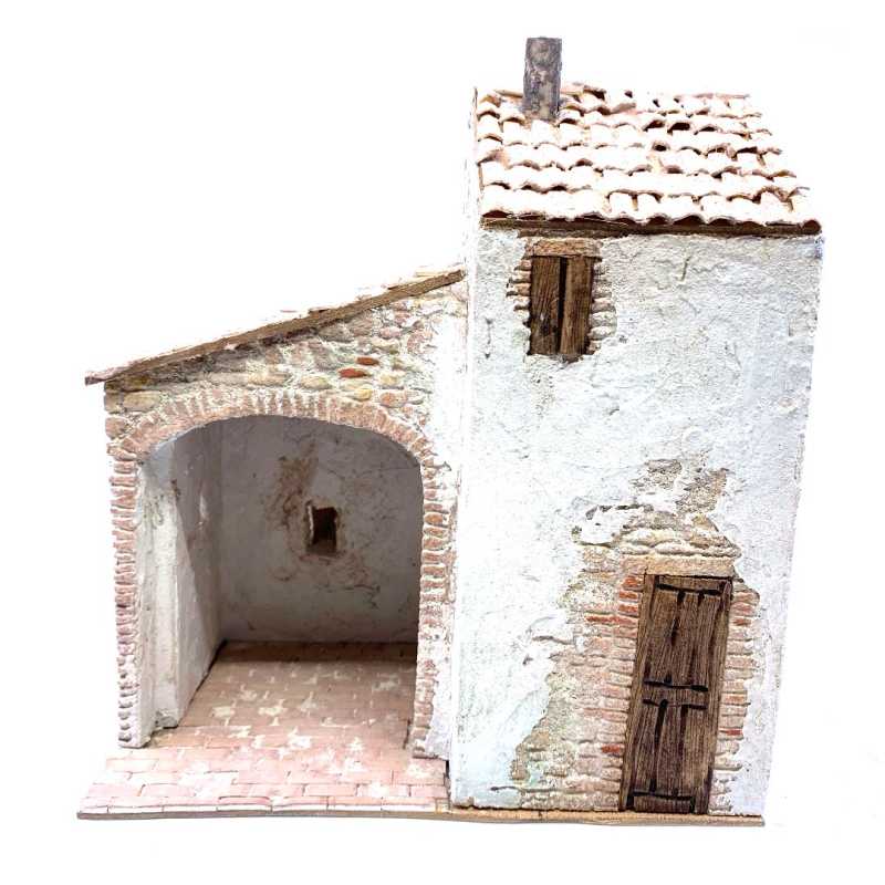 Casa con bottega in borgo 24 x 16 x 28 cm