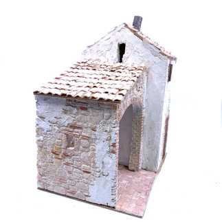Casa con bottega in borgo 24 x 16 x 28 cm