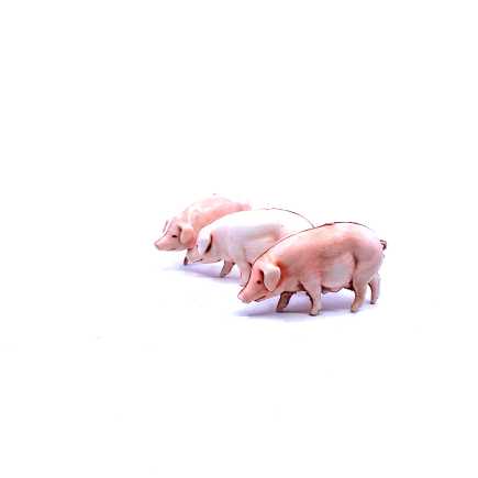3 piglets, 10 cm - Landi Moranduzzo figurines