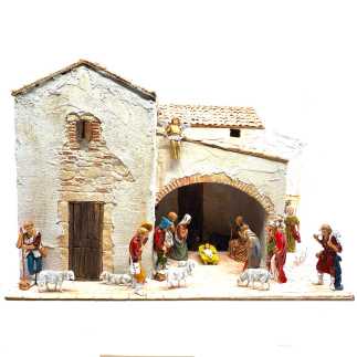 Presepe in borgo 40 x 30 x 29 cm