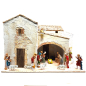 Presepe in borgo 40 x 30 x 29 cm (anche con statuine)
